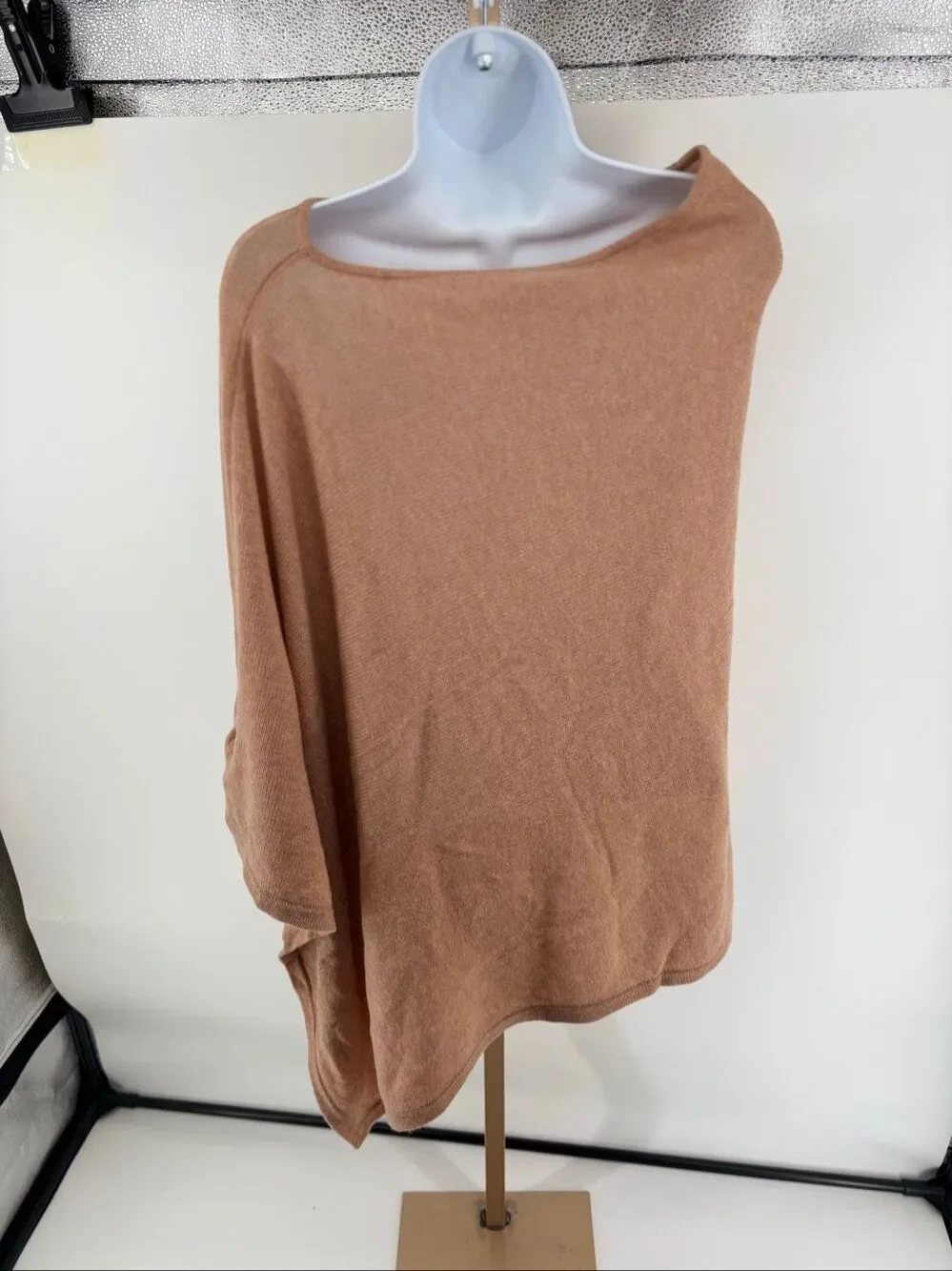 Peter Millar Texas A&M Essential Cashmere Poncho Camel NWOT